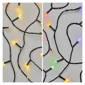 Vánoční osvětlení EMOS 100 LED řetěz 2v1, 10 m, venkovní i vnitřní, teplá bílá/multicolor, programy 

 obrázek produktu 1 z 7