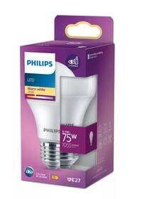 Žárovka LED Philips klasik, 9,5W, E27, teplá bílá 

 obrázek produktu 2 z 2