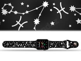 Řemínek Mi-Band na Apple Watch 42/44/45/49 mm - motiv Znamení zvěrokruhu Ryby, černý 

 obrázek produktu 1 z 3