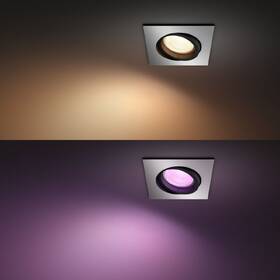 Vestavné svítidlo Philips Centura White and Color Ambiance Spot, hranaté hliník

 obrázek produktu 3 z 4