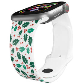 Řemínek Mi-Band na Apple Watch 42/44/45/49 mm - motiv Cesmína, bílý 

 obrázek produktu 2 z 3