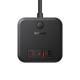 Kabel prodlužovací Baseus PowerCombo Cube, 30W, 3x zásuvka, 2x USB/2x USB-C černý

 obrázek produktu 2 z 3