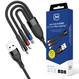 Kabel 3mk Hyper N-SERIES USB-A - USB-C/Lightning/Micro USB, 18W, 1,2m černý

 obrázek produktu 1 z 1