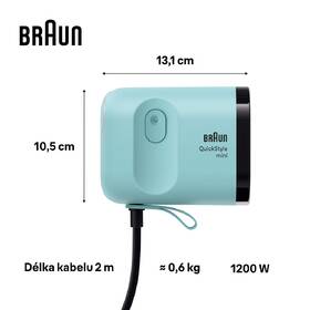 Ruční napařovač oděvů Braun GS1051GR zelený

 obrázek produktu 4 z 11