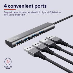 USB Hub Trust Halyx Aluminium USB-C/4x USB 3.2 Gen1 stříbrný

 obrázek produktu 7 z 11