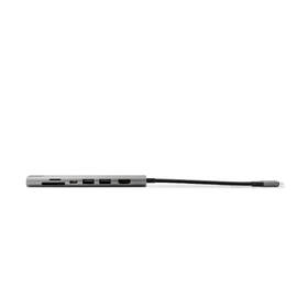 USB Hub Epico 7in1 Multimedia 8K USB-C/1× USB-C, 2× USB 2.0, HDMI, LAN, microSD, SD šedý

 obrázek produktu 4 z 6