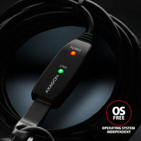 Kabel Axagon USB 2.0 A-M -> A-F aktivní prodlužovací kabel, 5m černý

 obrázek produktu 3 z 4