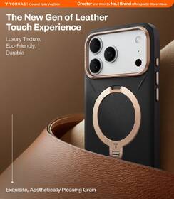 Kryt na mobil Torras Ostand Q3 Vegskin na Apple iPhone 17 Pro Max černý

 obrázek produktu 2 z 7
