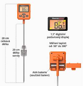 Teploměr do masa ThermoPro TP-511 oranžový

 obrázek produktu 5 z 7