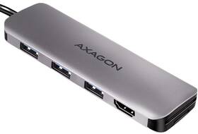 USB Hub Axagon USB 3.2 Gen 1 hub, 3x USB-A, HDMI 4k/30Hz, SD/microSD, kabel USB-C 20cm šedý

 obrázek produktu 8 z 8