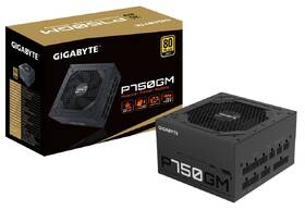 Zdroj GIGABYTE P750GM - 750W 80PLUS Gold černá barva

