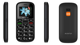 Mobilní telefon Aligator A321 Senior Dual SIM černá barva
