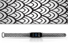 Řemínek Mi-Band na Xiaomi Mi Band 3/4 - motiv Rybí šupiny, bílý 

 obrázek produktu 1 z 3