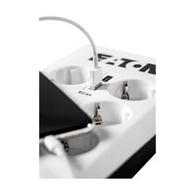 Přepěťová ochrana Eaton Protection Box 6 USB FR, 6x zásuvka, zatížení 10A, 2x USB, 1,5 m černá/bílá

 obrázek produktu 2 z 3