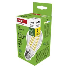 Žárovka LED EMOS Filament klasik, 7,2W, 1521lm, E27, neutrální bílá 

 obrázek produktu 4 z 13