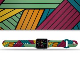 Řemínek Mi-Band na Apple Watch 42/44/45/49 mm - motiv Popruhy, bílý 

 obrázek produktu 1 z 3