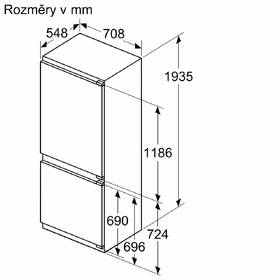 Chladnička s mrazničkou Bosch KBN96ADD0 XXL objem 
