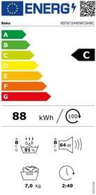 Sušička prádla Beko B5T672490WCSHBC bílá barva
