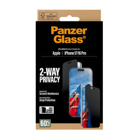 Tvrzené sklo PanzerGlass Privacy na Apple iPhone 17/16 Pro s instalačním rámečkem 

 obrázek produktu 6 z 7