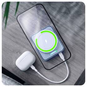 Powerbanka 3mk PowerMag Handy MagSafe 5000 mAh, 22.5 W, bezdrátové magnetické nabíjení bílá

 obrázek produktu 2 z 6