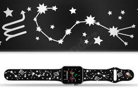 Řemínek Mi-Band na Apple Watch 42/44/45/49 mm - motiv Znamení zvěrokruhu Štír, černý 

 obrázek produktu 1 z 3