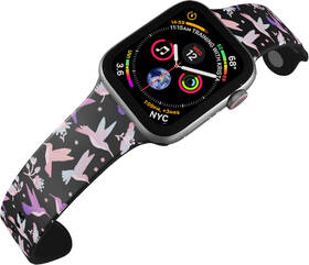 Řemínek Mi-Band na Apple Watch 42/44/45/49 mm - motiv Kolibříci, černý 

 obrázek produktu 3 z 3