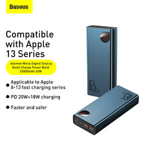 Powerbanka Baseus 20000mAh 65W modrá

 obrázek produktu 7 z 12