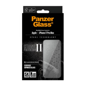 Tvrzené sklo PanzerGlass Ceramic II na Apple iPhone 17 Pro Max s instalačním rámečkem 

 obrázek produktu 7 z 8