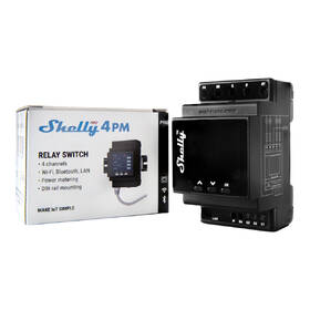 Modul Shelly Pro 4PM, 4násobný spínací modul na DIN lištu, WiFi 

 obrázek produktu 2 z 4