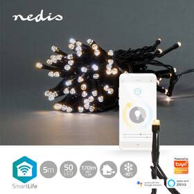 Vánoční osvětlení Nedis SmartLife LED, Wi-Fi, Teplá až studená bílá, 50 LED, 5 m, Android / IOS 

 obrázek produktu 1 z 8