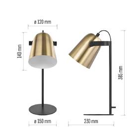 Stolní LED lampička EMOS Nina, max. 25 W, žárovka E27, IP20 zlatá

 obrázek produktu 6 z 7