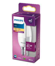 Žárovka LED Philips svíčka, 5,5W, E14, teplá bílá 

 obrázek produktu 2 z 2