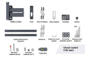 Držák TV Vogel’s TVM 3663 OLED TV polohovatelný, pro úhlopříčky 40" až 77", nosnost 35 kg černý

 obrázek produktu 12 z 14