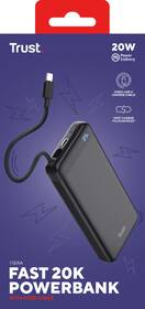 Powerbanka Trust Fiera, 20000 mAh, s kabelem, 2x USB-C černá

 obrázek produktu 10 z 11