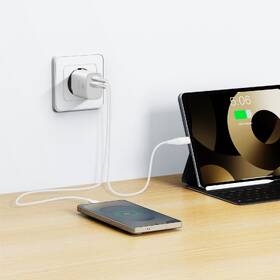 Nabíječka do sítě Swissten EDGE GaN 1x USB-C PD 35W/1x USB-A 18W QC bílá

 obrázek produktu 5 z 7