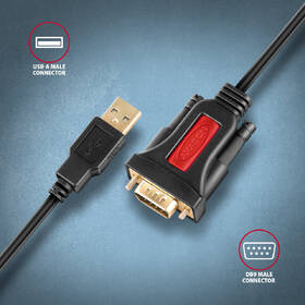 Kabel Axagon USB-A 2.0 - sériový RS-232 Prolific adaptér,1,5m černá

 obrázek produktu 1 z 4