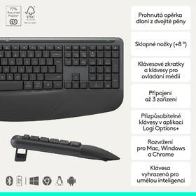 Klávesnice s myší Logitech Signature Comfort Plus MK880, US layout grafitová

 obrázek produktu 8 z 23