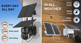 IP kamera Viking HDs02 4G, solární bílá barva
