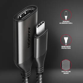 Redukce Axagon USB-C / HDMI 2.0a, 25cm, 4K/60Hz HDR10 černá

 obrázek produktu 2 z 8