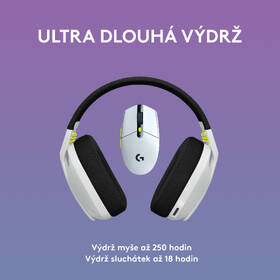 Headset Logitech Wireless Gaming Combo G435 + G305 bílá barva
