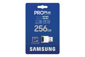 Paměťová karta Samsung 256GB UHS-I U3 (180R/130W) + USB adaptér 
