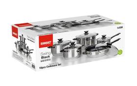 Sada nádobí BANQUET SWING Black, 10 ks nerez

 obrázek produktu 1 z 4