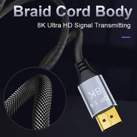 Kabel PremiumCord DisplayPort 1.4, 32,4 Gbit/s, 8K, 3 m černý

 obrázek produktu 9 z 19