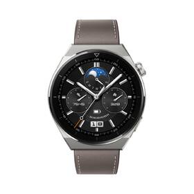 Chytré hodinky Huawei Watch GT 3 Pro 46 mm - Light Titanium Case + Gray Leather Strap 

 obrázek produktu 2 z 6