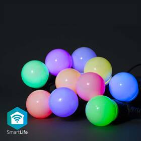 Party osvětlení Nedis SmartLife LED, Wi-Fi, RGB, 10 LED, 9 m, Android / IOS 

 obrázek produktu 2 z 8