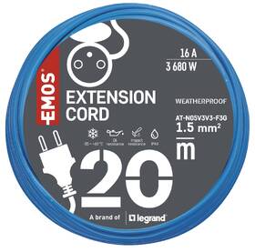 Kabel prodlužovací EMOS 1x zásuvka, 20m modrý

 obrázek produktu 3 z 4