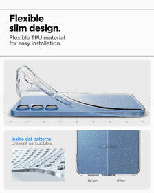 Kryt na mobil Spigen Liquid Crystal Glitter na Samsung Galaxy S25+ průhledná
