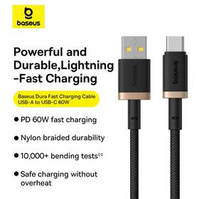 Kabel Baseus Dura USB/USB-C, 60W, 1m černý/zlatý

 obrázek produktu 12 z 16