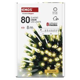 LED řetěz EMOS 80LED řetěz, 8 m, venkovní i vnitřní, teplá bílá, programy, časovač 

 obrázek produktu 3 z 7