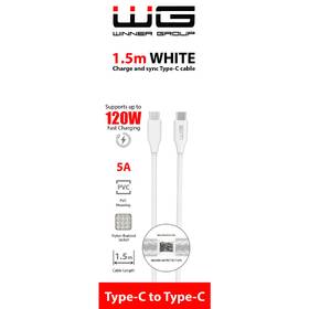 Kabel WG USB-C/USB-C, 120W, 1,5m bílý

 obrázek produktu 1 z 1